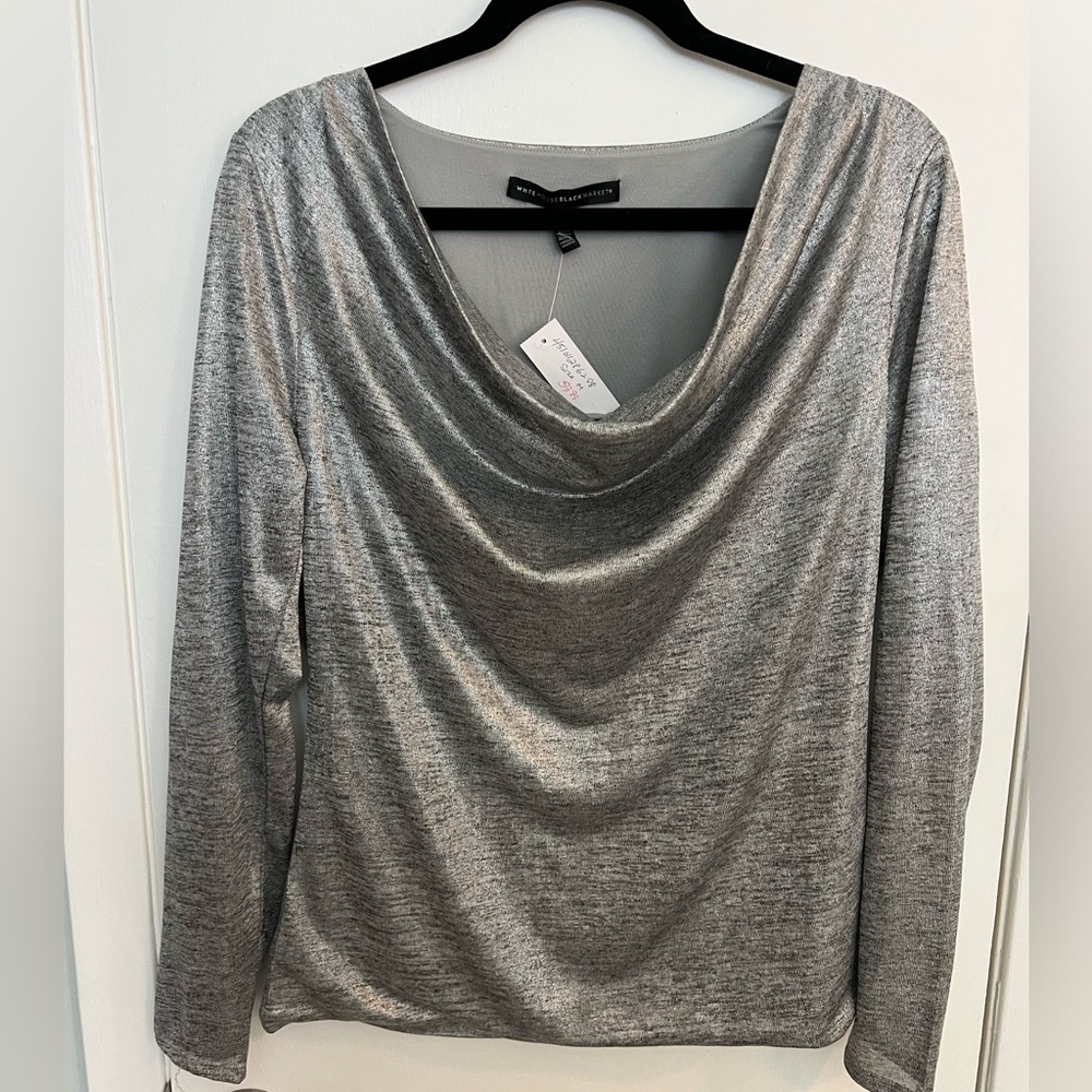 NWT WHBM Metallic Blouse